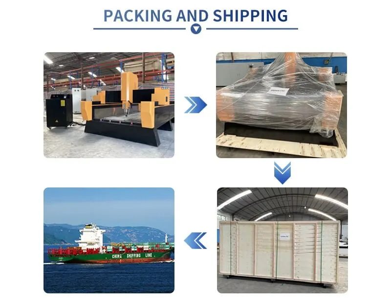 Packing Loading Stone Letter Cutting Machine For Marble Granite