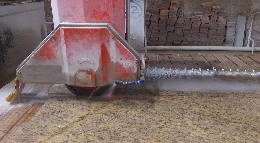 Marble Machine Cutting Slab