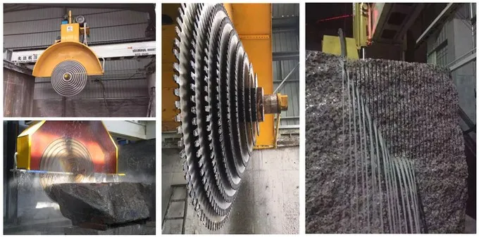 Multi Blade Block Cutter for Marble